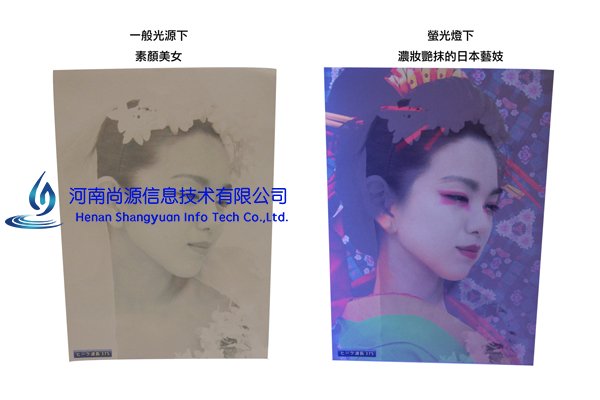 带防伪油墨的美女画像